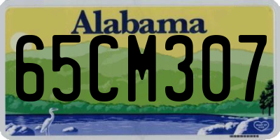 AL license plate 65CM307