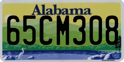 AL license plate 65CM308