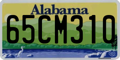 AL license plate 65CM310