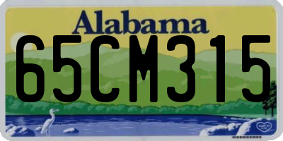 AL license plate 65CM315