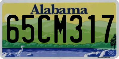 AL license plate 65CM317