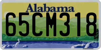 AL license plate 65CM318