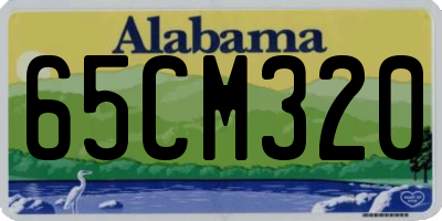 AL license plate 65CM320