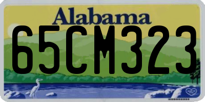 AL license plate 65CM323