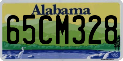 AL license plate 65CM328