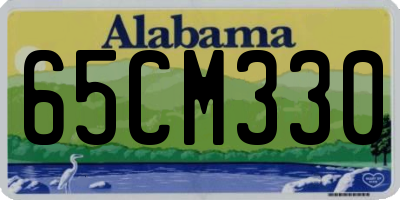 AL license plate 65CM330