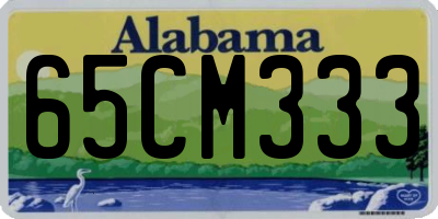 AL license plate 65CM333