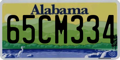 AL license plate 65CM334