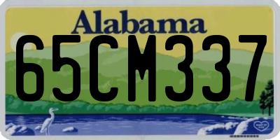 AL license plate 65CM337