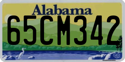 AL license plate 65CM342