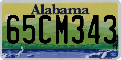 AL license plate 65CM343