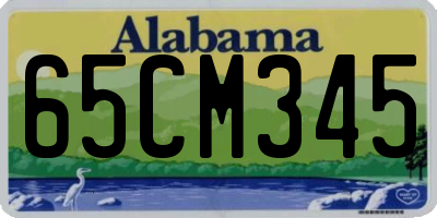 AL license plate 65CM345