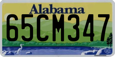 AL license plate 65CM347