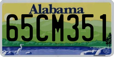 AL license plate 65CM351