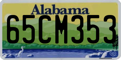 AL license plate 65CM353