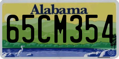 AL license plate 65CM354