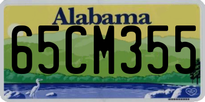 AL license plate 65CM355