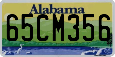 AL license plate 65CM356