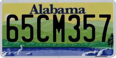 AL license plate 65CM357