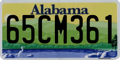 AL license plate 65CM361