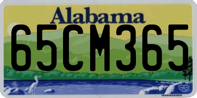 AL license plate 65CM365