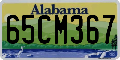 AL license plate 65CM367