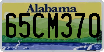 AL license plate 65CM370