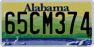 AL license plate 65CM374