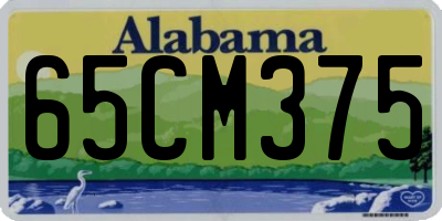 AL license plate 65CM375