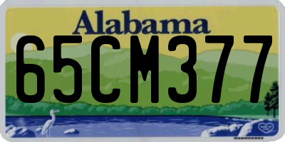 AL license plate 65CM377