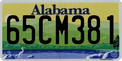 AL license plate 65CM381