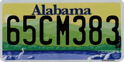 AL license plate 65CM383