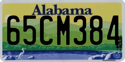 AL license plate 65CM384