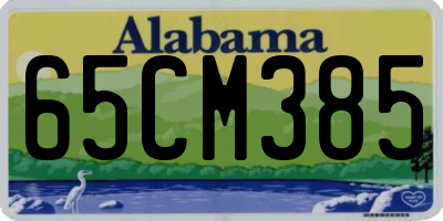 AL license plate 65CM385