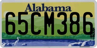 AL license plate 65CM386