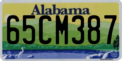 AL license plate 65CM387