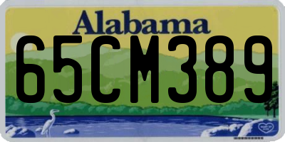 AL license plate 65CM389