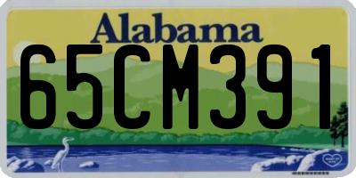 AL license plate 65CM391