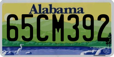 AL license plate 65CM392