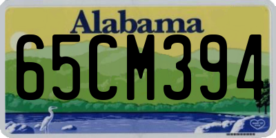 AL license plate 65CM394