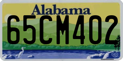 AL license plate 65CM402