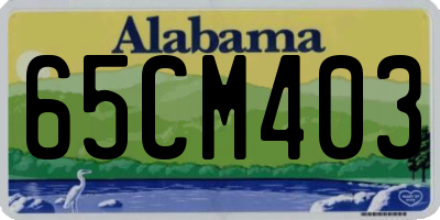 AL license plate 65CM403