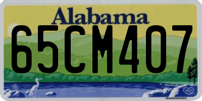 AL license plate 65CM407