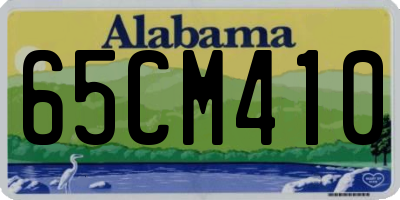 AL license plate 65CM410