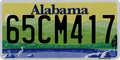 AL license plate 65CM417