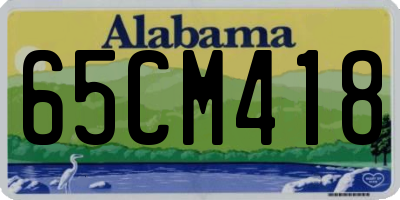 AL license plate 65CM418