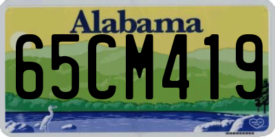 AL license plate 65CM419