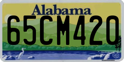 AL license plate 65CM420