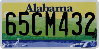 AL license plate 65CM432