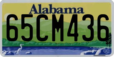 AL license plate 65CM436